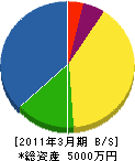 サカエヤ 貸借対照表 2011年3月期