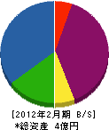 山田工務店 貸借対照表 2012年2月期