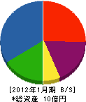 小川製作所 貸借対照表 2012年1月期