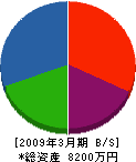 松江公電社 貸借対照表 2009年3月期