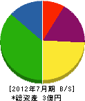 石田鉄工建設 貸借対照表 2012年7月期