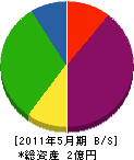 津田組 貸借対照表 2011年5月期