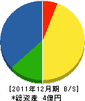 松元建設 貸借対照表 2011年12月期
