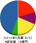 長野工務店 貸借対照表 2012年6月期