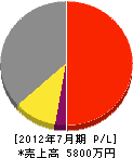 山田水道 損益計算書 2012年7月期