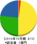 池田組衛生工業所 貸借対照表 2010年10月期