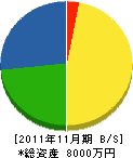 角井建設 貸借対照表 2011年11月期