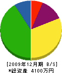 松岡設備 貸借対照表 2009年12月期