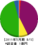 成田電業 貸借対照表 2011年5月期
