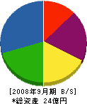 前川元組 貸借対照表 2008年9月期
