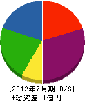 鈴勝建設 貸借対照表 2012年7月期