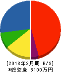 竹松組 貸借対照表 2013年3月期