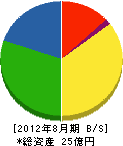 辻村工業 貸借対照表 2012年8月期
