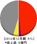 田川砂利工業 損益計算書 2012年12月期