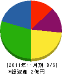 中塚建設 貸借対照表 2011年11月期