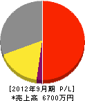 岡田電気商会 損益計算書 2012年9月期
