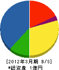 豊田ガラス建材 貸借対照表 2012年3月期