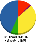 富岡工業 貸借対照表 2012年9月期