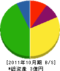 白富士土建 貸借対照表 2011年10月期