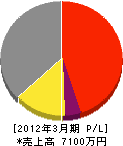 上田組 損益計算書 2012年3月期
