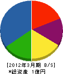 石澤組 貸借対照表 2012年3月期