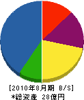 松塚建設 貸借対照表 2010年8月期