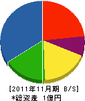 田中組 貸借対照表 2011年11月期