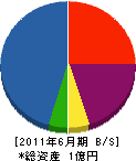 栄晃建設 貸借対照表 2011年6月期