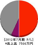 飯塚造園 損益計算書 2012年7月期