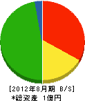 糸川建設 貸借対照表 2012年8月期