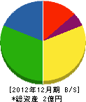 ニシヤマ工機 貸借対照表 2012年12月期