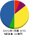 松本組 貸借対照表 2012年1月期