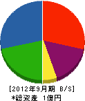 横須賀工業 貸借対照表 2012年9月期