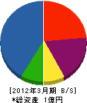 新田電設 貸借対照表 2012年3月期