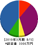 野澤組 貸借対照表 2010年3月期