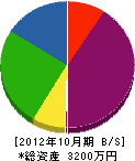 桜井設備 貸借対照表 2012年10月期