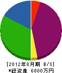武山林業 貸借対照表 2012年8月期