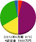 瀧谷組 貸借対照表 2012年6月期