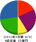 熊野舗道工業 貸借対照表 2012年3月期