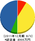 澤野建設 貸借対照表 2011年12月期