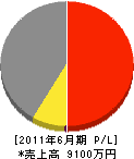 渡辺工事部 損益計算書 2011年6月期