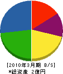 中井土木 貸借対照表 2010年3月期
