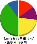 弓山建設 貸借対照表 2011年12月期