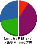 徳田管工 貸借対照表 2010年6月期