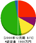 ＊田ガラス 貸借対照表 2008年12月期