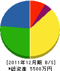 山田建設 貸借対照表 2011年12月期