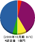 西川建設 貸借対照表 2008年10月期
