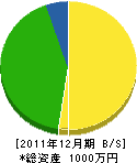 久保田電気工業所 貸借対照表 2011年12月期 久保田電気工業所 貸借対照表 2011年12月期