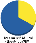池田水道 貸借対照表 2010年12月期