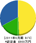久保田土木 貸借対照表 2011年6月期
